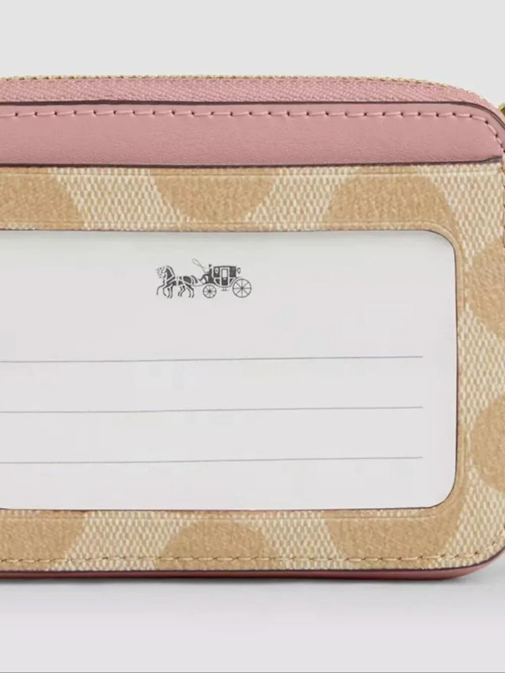 NWT Coach X Observed By Us Zip Card Case In Signature Canvas CU403